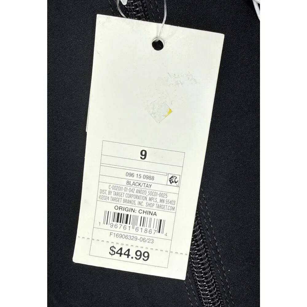 A New Day Women's Tay Tall Dress Boots Black Size 9